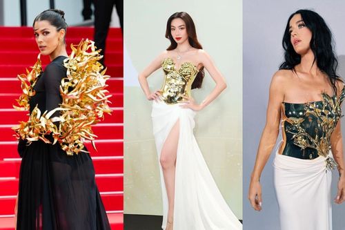 Thùy Tiên và nhiều ngôi sao quốc tế chuộng váy mạ vàng