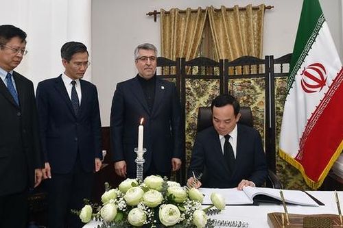 Phó Thủ tướng Trần Lưu Quang ghi sổ tang chia buồn vụ tai nạn máy bay tại Iran