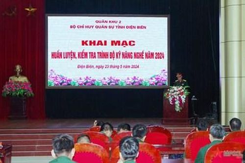 Bộ Chỉ huy Quân sự tỉnh Điện Biên huấn luyện, kiểm tra kỹ năng nghề năm 2024