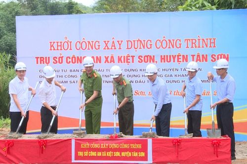 Khởi công xây dựng công trình trụ sở Công an xã Kiệt Sơn