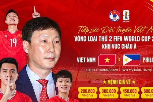 Vé xem trận đội tuyển Việt Nam - Philippines cao nhất 600.000 đồng
