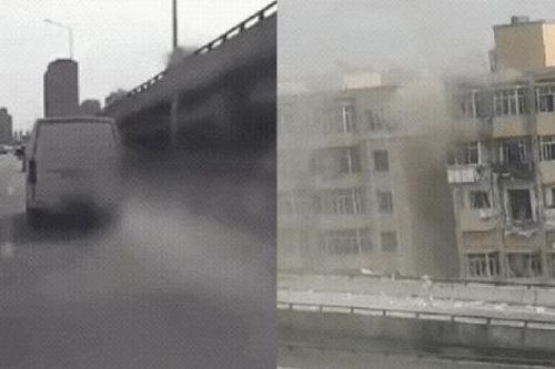 Nổ lớn khiến căn hộ chung cư tan hoang, mảnh vỡ bay tung tóe khiến người đi đường sợ hãi