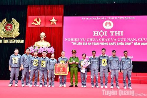 Đội tuyển Hàm Yên đoạt giải nhất Hội thi nghiệp vụ chữa cháy và cứu nạn, cứu hộ Tổ liên gia an toàn PCCC cấp tỉnh