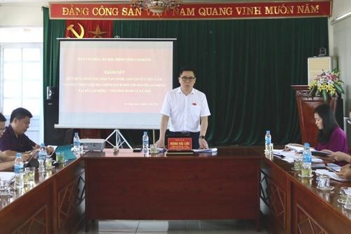 Ban Văn hóa - Xã hội HĐND tỉnh giám sát tại Sở Lao động - Thương binh và Xã hội