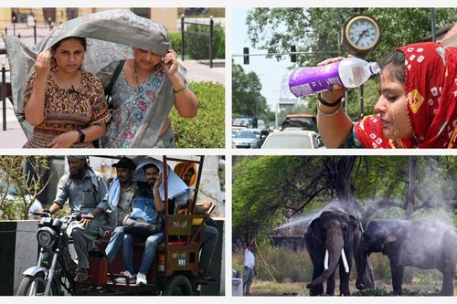 Người dân Ấn Độ vật lộn với cái nóng bỏng rát gần 50 độ C