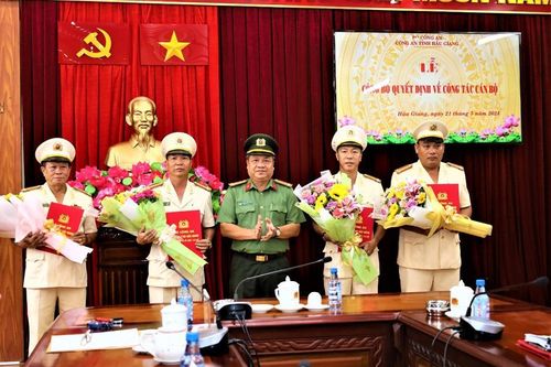 Luân chuyển, điều động, bổ nhiệm cán bộ ở công an 5 tỉnh, thành