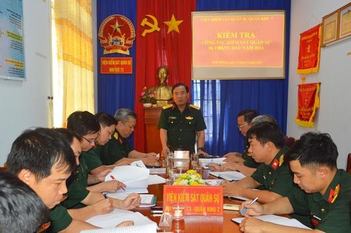 VKSQS Quân khu 7 kiểm tra công tác kiểm sát quân sự đối với các VKSQS khu vực