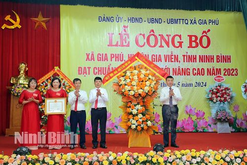 Gia Phú công bố xã đạt chuẩn nông thôn mới nâng cao năm 2023