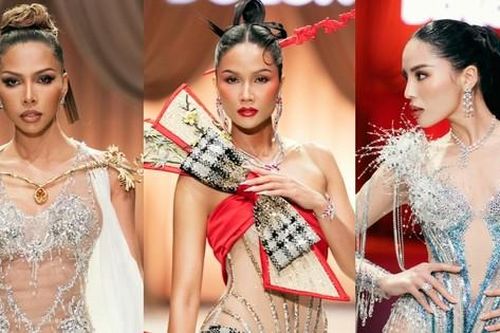 H'Hen Niê diện thiết kế lấy cảm hứng từ chiếu trong show của NTK Đỗ Long