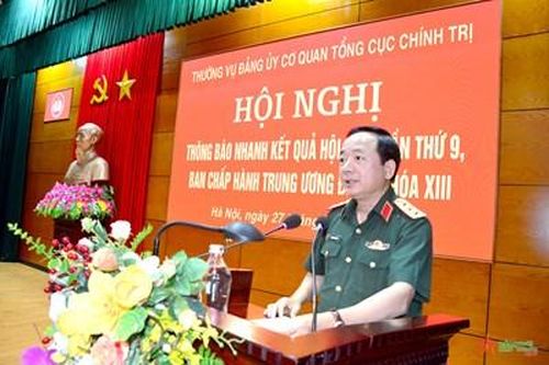 Thường vụ Đảng ủy Cơ quan Tổng cục Chính trị thông báo nhanh kết quả Hội nghị Trung ương 9, khóa XIII