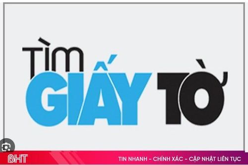 Thông báo tìm giấy tờ
