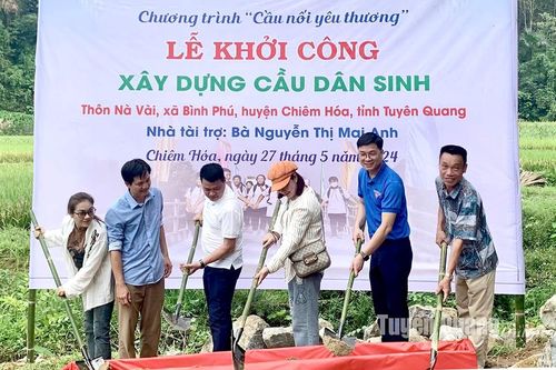 Khởi công xây dựng cầu dân sinh tại xã Bình Phú