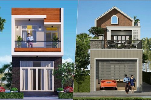 Gợi ý xây nhà ống 2 tầng hiện đại, tiện nghi