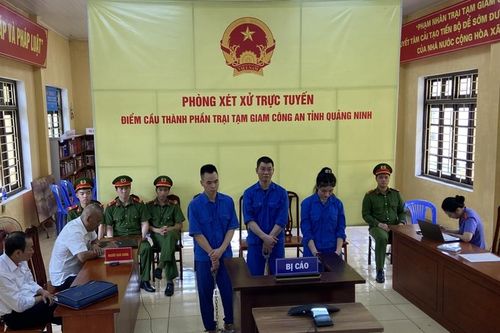 Tổ chức phiên tòa xét xử trực tuyến tại Trại tạm giam Công an tỉnh Quảng Ninh