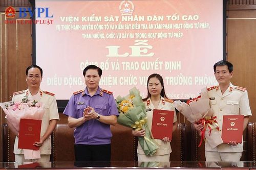 Bổ nhiệm lãnh đạo cấp phòng thuộc Vụ 6, VKSND tối cao