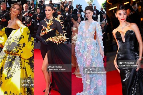 Dàn nàng hậu tại Cannes 2024: 'Con cưng' ông Nawat bừng sáng, cựu Miss World gặp lỗi váy áo