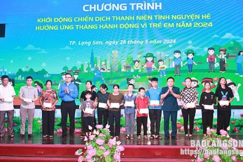 Thành phố Lạng Sơn: Khởi động Chiến dịch thanh niên tình nguyện hè và hưởng ứng Tháng hành động vì trẻ em