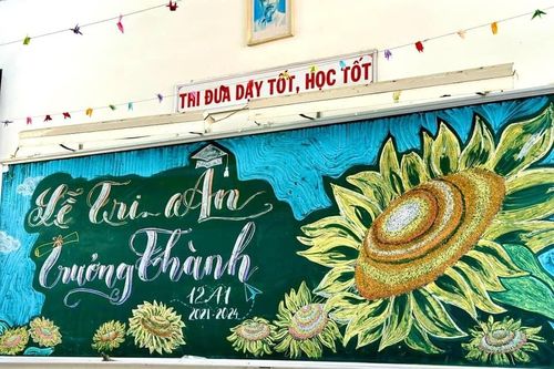 Loạt tranh bảng chia tay trường lớp cuối năm học gây sốt mạng hè 2024