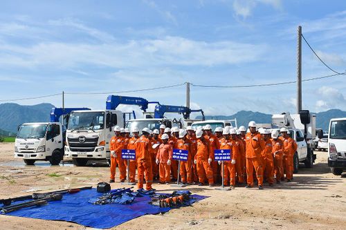 Công ty Điện lực An Giang diễn tập ứng phó, khắc phục thiệt hại do thiên tai và tìm kiếm cứu nạn năm 2024