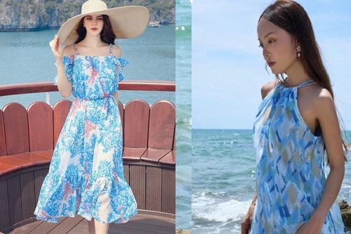 Những mẫu đầm họa tiết, bay bổng cho nàng diện đi biển mùa hè