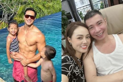 Kim Lý khoe con trai bơi lội, vợ Công Lý công khai số dư tài khoản