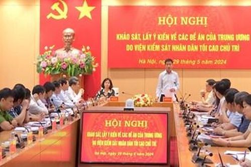 VKSND tối cao khảo sát lấy ý kiến về các đề án của Trung ương tại Hà Nội