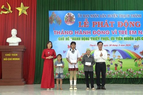 Thạch Thành: Phát động Tháng hành động vì trẻ em năm 2024