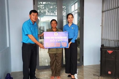 Bàn giao nhà cho đoàn viên có hoàn cảnh khó khăn