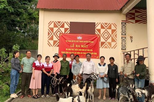 Kbang ra mắt Ban vận động Xây dựng mô hình 'Chăn nuôi dê sinh sản'