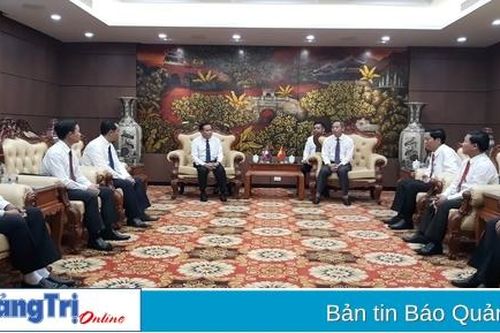 Hội đàm giữa Ban Tổ chức Tỉnh ủy Quảng Trị và Ban Tổ chức tỉnh Salavan