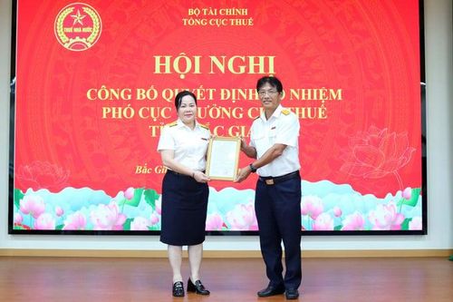 Bà Chu Thanh Hường giữ chức Phó cục trưởng Cục Thuế Bắc Giang