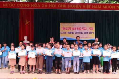 Trường Tiểu học Nước Hai có trên 54% học sinh hoàn thành xuất sắc nội dung học tập, rèn luyện
