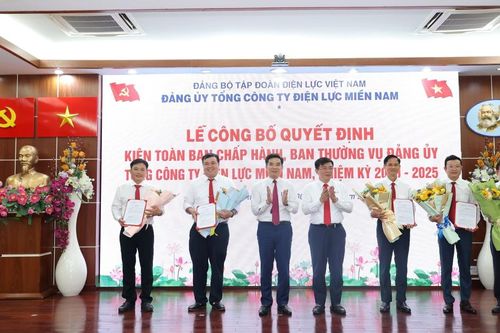 EVNSPC công bố các quyết định kiện toàn về công tác cán bộ