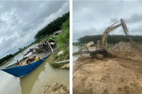 Bắt chủ tịch, phó chủ tịch và cán bộ địa chính xã 'bảo kê' khai thác cát trên sông La Ngà