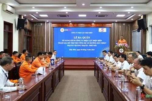 28 đội xung kích EVNNPC sẵn sàng dồn sức tại công trường Đường dây 500kV mạch 3