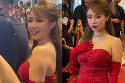 MisThy trên thảm đỏ, nhan sắc 'đốn tim' bất chấp cam thường