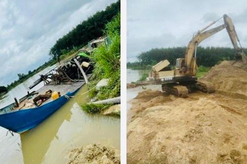 3 cán bộ bị bắt vì để xảy ra khai thác cát ở sông La Ngà