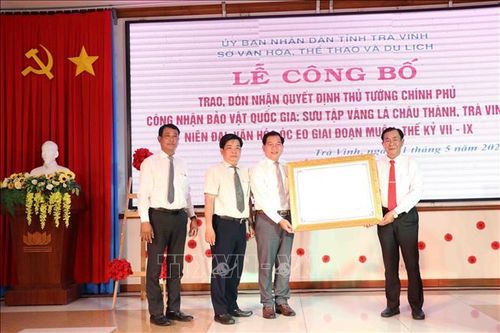 Trà Vinh: Công bố Bảo vật quốc gia Bộ sưu tập Vàng lá Châu Thành