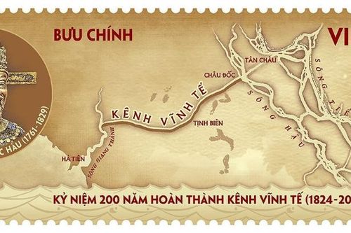 Công trình quốc gia kênh Vĩnh Tế được quảng bá trên tem bưu chính