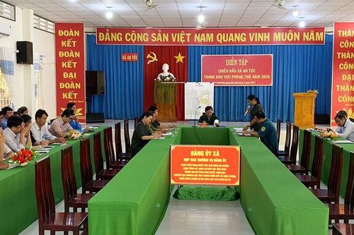 Xã An Tức diễn tập chiến đấu trong khu vực phong thủ