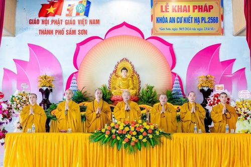 Thanh Hóa: Hạ trường chùa Khải Nam tổ chức khai giảng khóa An cư kết hạ Phật lịch 2568
