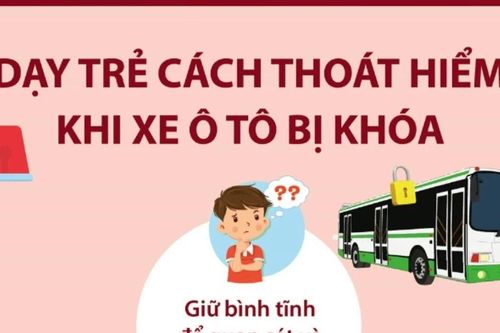 Dạy trẻ cách thoát hiểm khi xe ôtô bị khóa