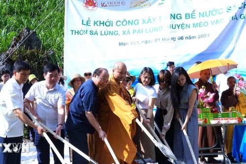 Hà Giang: Khởi công xây dựng bể nước sạch phục vụ bà con vùng cao