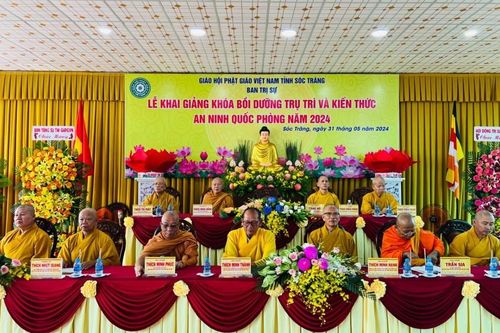 Sóc Trăng: Khai giảng Khóa bồi dưỡng nghiệp vụ trụ trì và kiến thức an ninh quốc phòng năm 2024