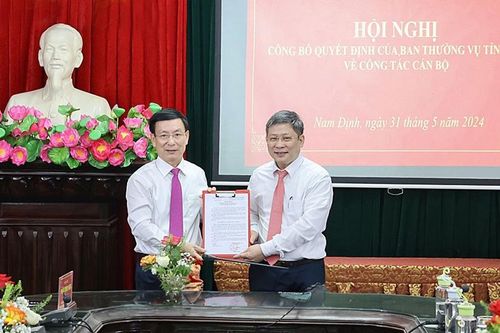 Nam Định: Điều động, bổ nhiệm ông Phạm Minh Tuấn làm Phó Trưởng Ban Tổ chức Tỉnh ủy