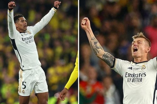 Khoảnh khắc 'bá đạo' của Real Madrid: Bellingham ăn mừng khi Vinicius chưa ghi bàn, Kroos rời sân có động tác như thể đã vô địch Champions League