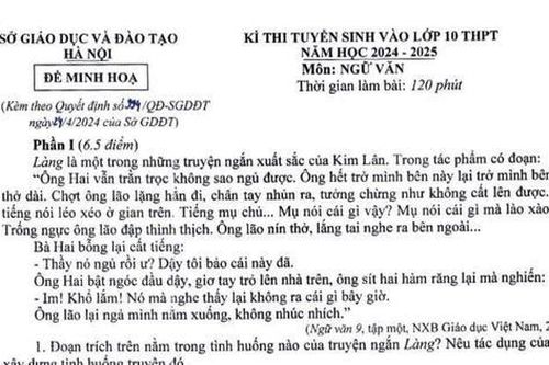 TUYỂN SINH LỚP 10 năm 2024 của HÀ NỘI: Gợi ý ôn luyện, giải đề minh họa môn Ngữ văn