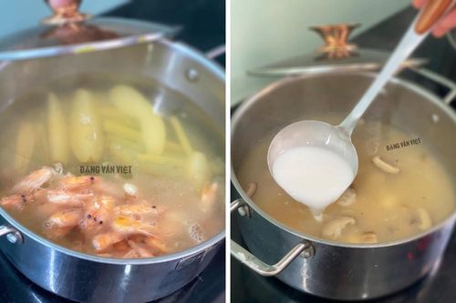 Cách làm bánh canh từ phồng tôm, cơm nguội, bánh tráng của ông bố 8x
