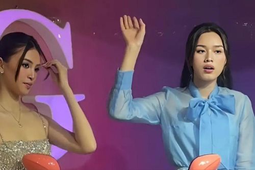 Hoa hậu Đỗ Thị Hà và Tiểu Vy có thái độ 'sượng trân' khi chung khung ảnh