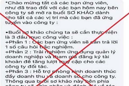 Cảnh báo lừa đảo về việc làm nhiệm vụ online trên nền tảng Workplace